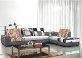 Fabric Corner Sofa with Coffee Table and Pillow (YF-D110)