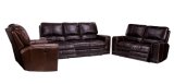 Oil Wax Set Motion Sofa Living Room Leather Recliner Couch