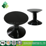 Modern Style Black Round Glass Coffee Table Design for Hotel