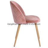 Modern Room Furniture Wooden Velvet Fabric Dining Chair