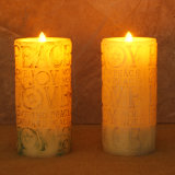 Wedding Decoration Flameless LED Carve Wax Candle