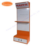 Store Shelf with Perforated Metal Panels Display Hardware Stand with LED Light Header