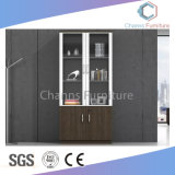 Hot Sale Office Furniture Two Doors Wooden Cabinet with Glass (CAS-FC31405)