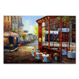 Handmade Street Scenes Canvas Oil Painting for Wall Decor