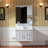 Wall-Mounted PVC Bathroom Cabinet with LED Light for Building Projects (8004)