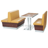 Comfortable Backrest PU Leather Cafe Restaurant Furniture Sofa (SP-CT651)
