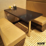 Customized Dubai Artificial Stone Black Fast Food Table for Canteen