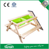 Wooden Kids Picnic Table with Basin Inside