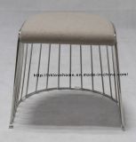 Morden Restaurant Stackable Chrome Light Gray Wire Dining Bar Stools