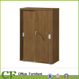 Wood Melamine Office Low Sliding Cabinet for Office Books Magzines