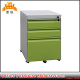 Office Metal Movable Mobile 3 Drawers Filing Cabinet with Wheels