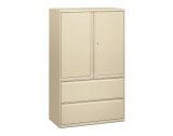 Baige Color up Cabinet and Down Lateral File 2 Drawer Cabinet