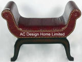 PU Leather/Wooden U Shape Indoor Single Seat Ottoman Bench