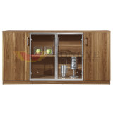 Modern Wooden Design Glass Door Office Use Tea Cabinet (HY-C02)