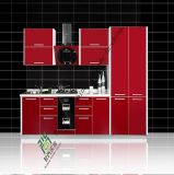 Supply of Red MDF Panels Kitchen Cabinet