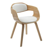 Fabric Upholstery Natural Beech Veneered Wood Restaurant Chair