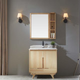 Classic Solid Wooden Mirrored Bathroom Vanity Cabinet (GSP14-022)