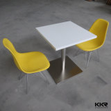 Artificial Stone Solid Surface Restaurant Square Dining Tables