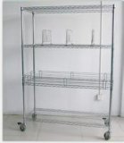 4 Tiers Mobile Metal Storage Shelving for Warehouse