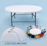 Home Wooden Banquet Folding Round Folding Table for Hot Sale
