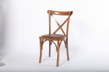 Antiquet Color Rattan Seat Vineyard Chair, Cross Back Chair