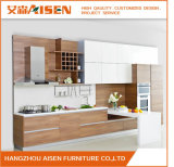 18mm High Glossy Lacquer & Melamine Door Quartz Countertop Kitchen Cabinet