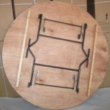 Round Plywood Folding Table for Banquet Event and Rental