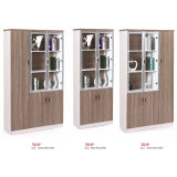 Wooden Cabinet Glass Door Bookcase Office Furniture
