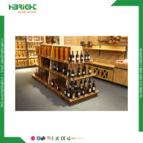 Supermarket Wooden Wine Display Shelf