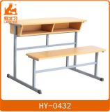 Wooden Double School Desk with Chairs of Classroom Furniture