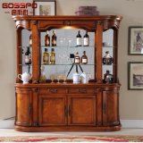 French Style Hot Sale Antique Wood Wine Rack Cabinet (GSP19-002)