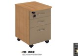 Classical Three Drawers Office Desk File Cabinet with Wheels