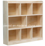 Simple Design Wooden 3-Shelf 8-Blank Bookcase