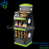 Advertising Pop LED Lamp Cardboard Display with 4 Shelves for Supermarket Promotion