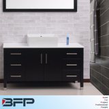 Single Bowl Basin European Style Wood Venner Bathroom Furniture Cabinet