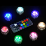 Multicolor RGB Wedding Party Decoration 3 LED Vase Submersible Tea Light with Remote