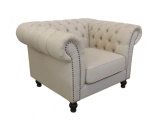 Modern Style Living Room Furniture Fabric Chesterfield Single Sofa (HD522)