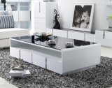 2015 Most Popular Tempered Glass Modern Coffee Table (CJ-163A)
