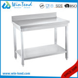 2 Layers Board Height Adjustable Leg Commercial Steel Metal Square Tube Workbrench Table with Reinforcing Bar for Sale