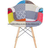 Modern Dining Side Chair with Fabric Cushion in Gray
