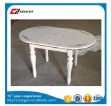 Wooden Extend Dining Table with Glass Top