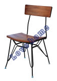 Industrial Metal Dining Restaurant Furniture Wooden Chair