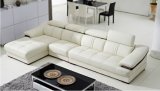 3+Chaise Design Classic Pure White Leather Sofa
