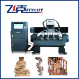 CNC Woodworking Machine for Flat and Rotary Engraving with 4 Heads