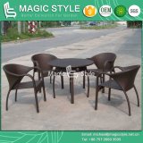 Patio Rattan Dining Set Wicker Stackable Chair (Magic Style)