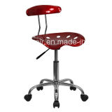 Flash Furniture Vibrant Wine Red and Chrome Computer Task Chair with Tractor Seat Zs-A8101