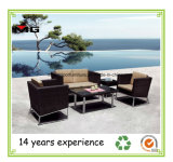 Outdoor Furniture Rattan Garden Sofa Set with Metal Legs