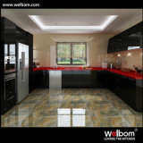 2016 Welbom Black and Red Modern High Gloss Kitchen Cabinet