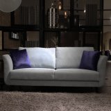 Light Blue Three Seat Fabric Sofa for Living Room furniture