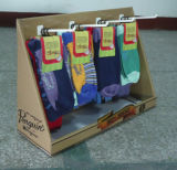 Pop Counter Top Display with 4 Plastic Hooks for Socks, Pegboard Counter Display, PDQ, Sock Display